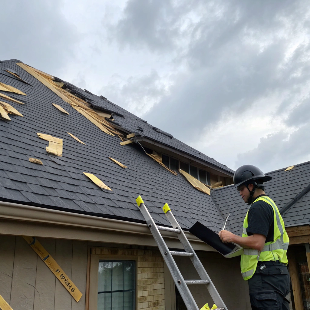 Storm damage assessment on residential property